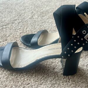 Black Strappy Heeled Sandals